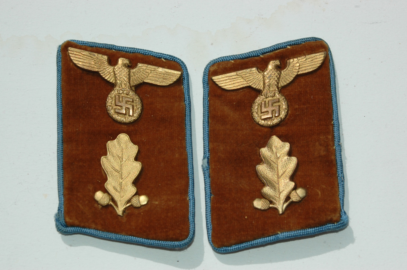 NSDAP Political Leaders Collar Tabs Ortsgruppen Level