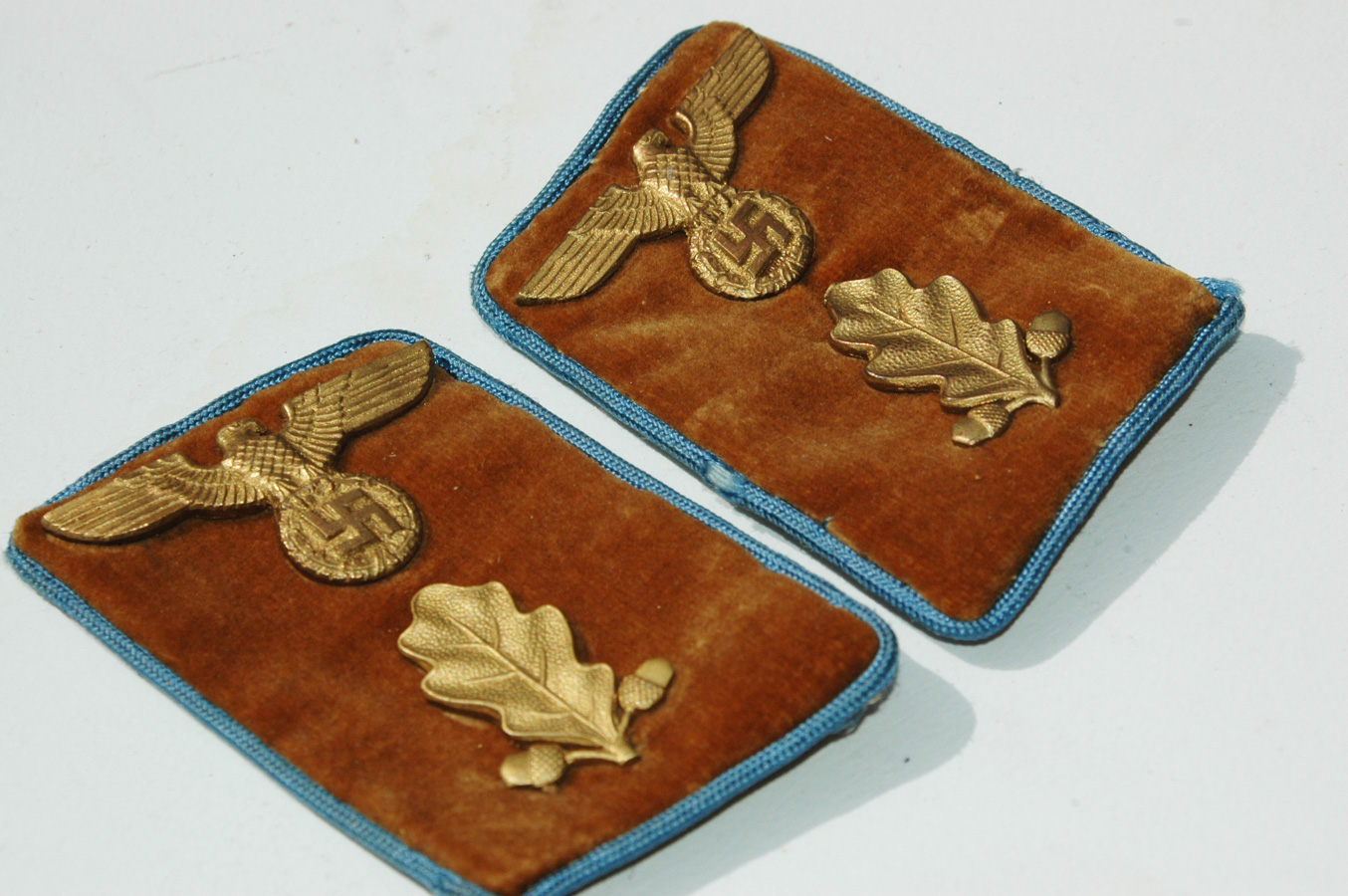 NSDAP Political Leaders Collar Tabs Ortsgruppen Level