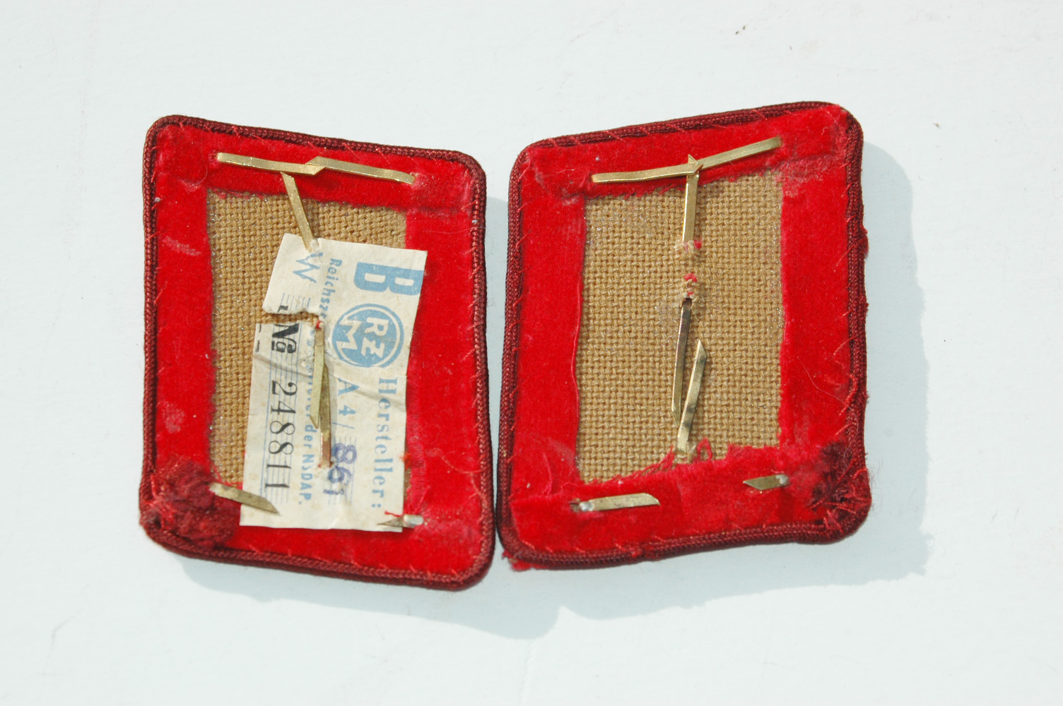 NSDAP Gaulevel Collar Tabs