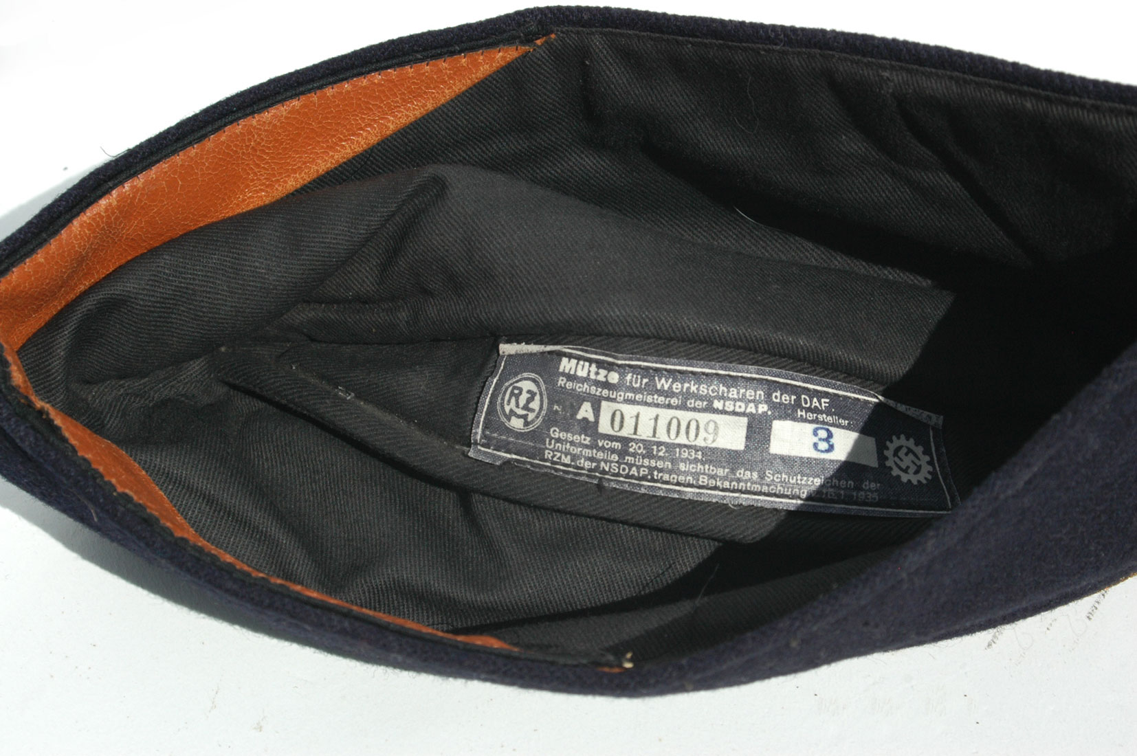 German WWII DAF Senior Leaders Overseas Cap