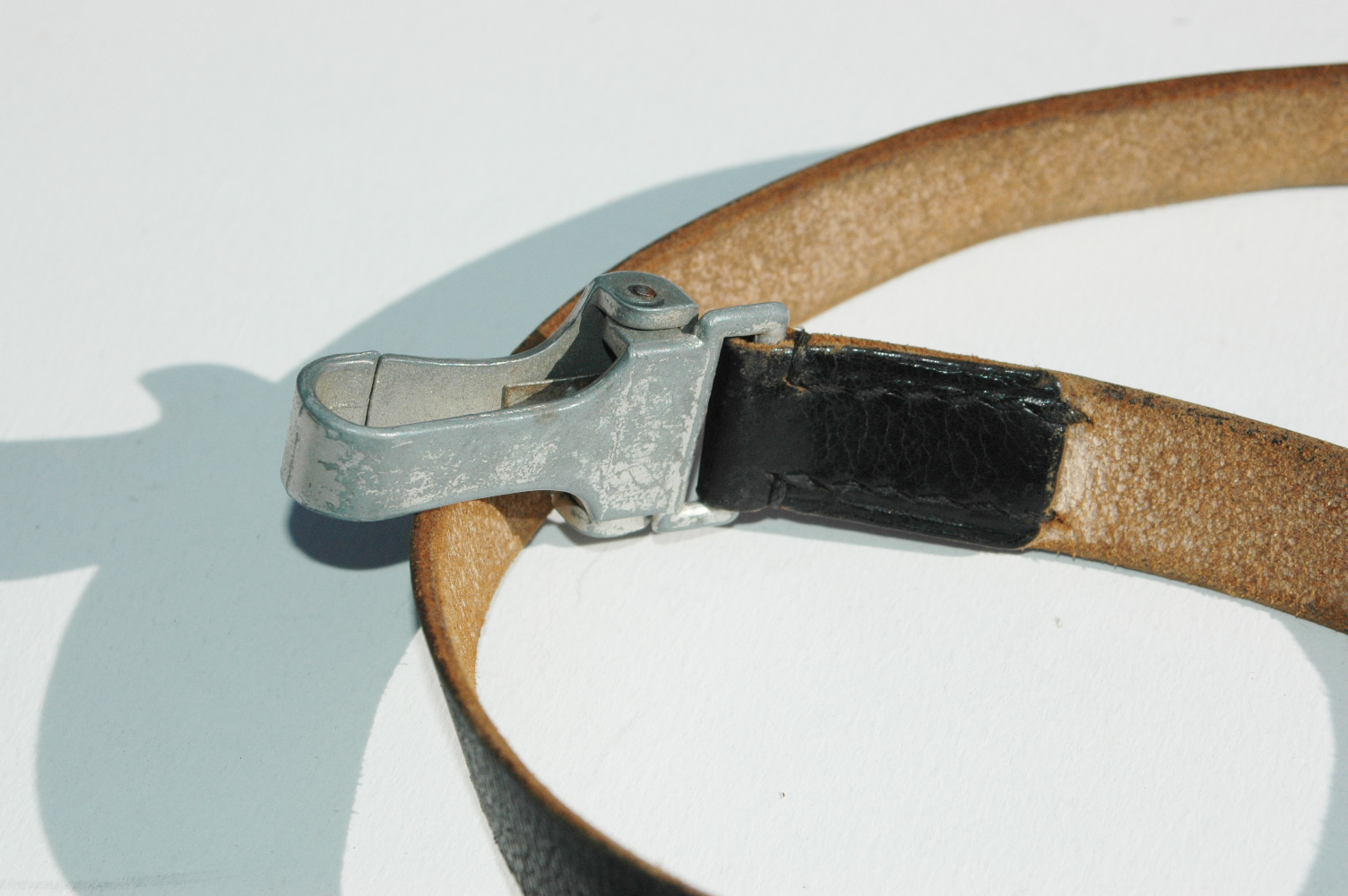 Black Leather Cross Strap