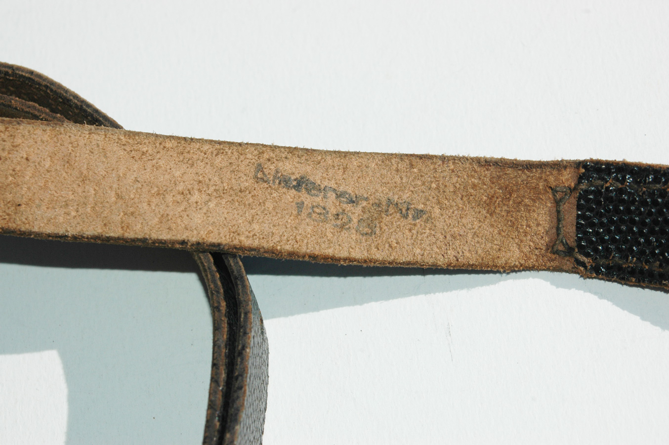 German WWII Black leather Cross Strap Unissued