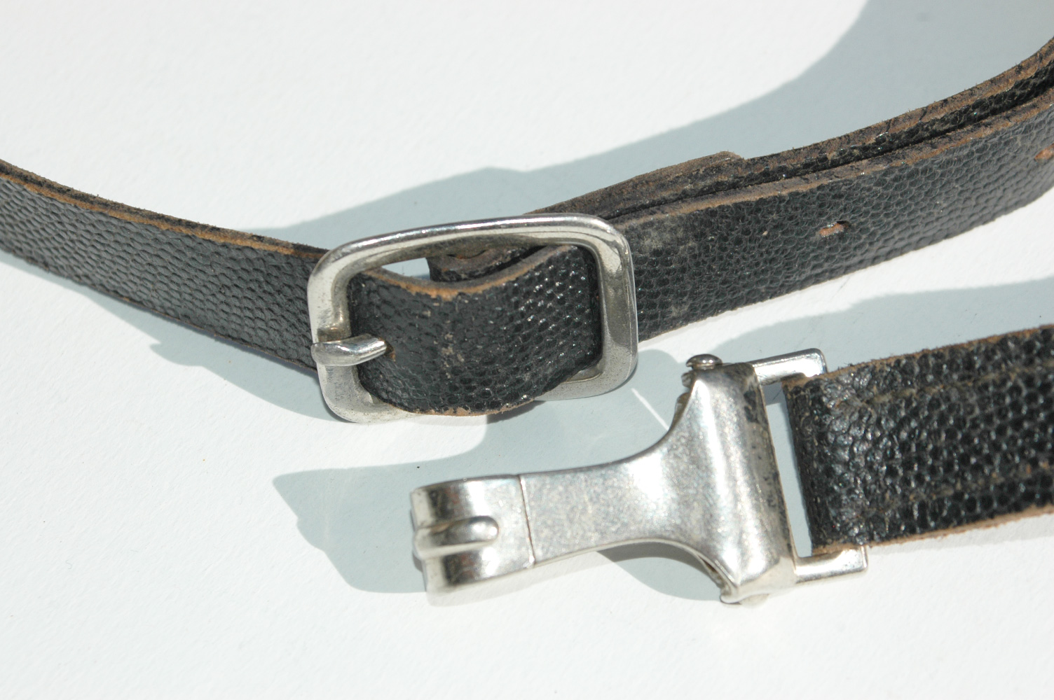 German WWII Black leather Cross Strap Unissued - Relics of the Reich