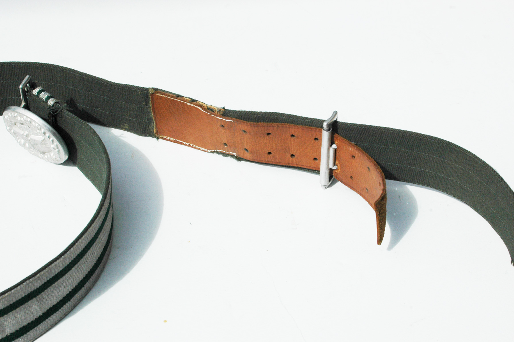 German WWII Forestry Officers Dress Brocade Belt and Buckle Set