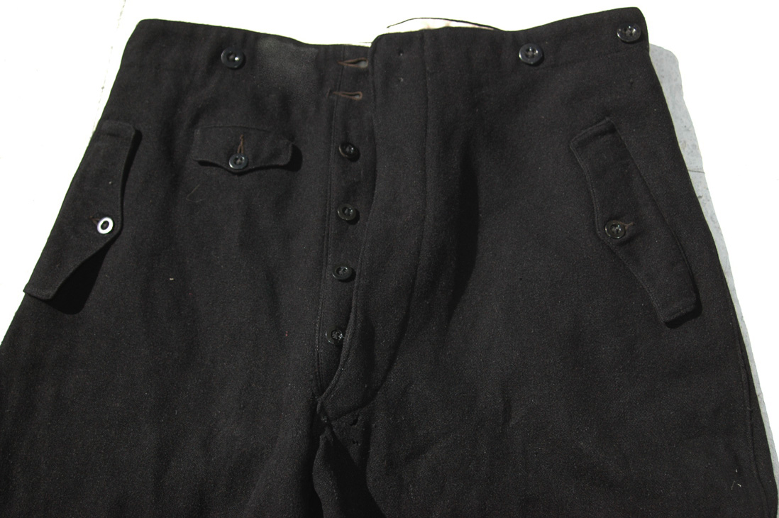 German WWII SS Black Wool Trousers.