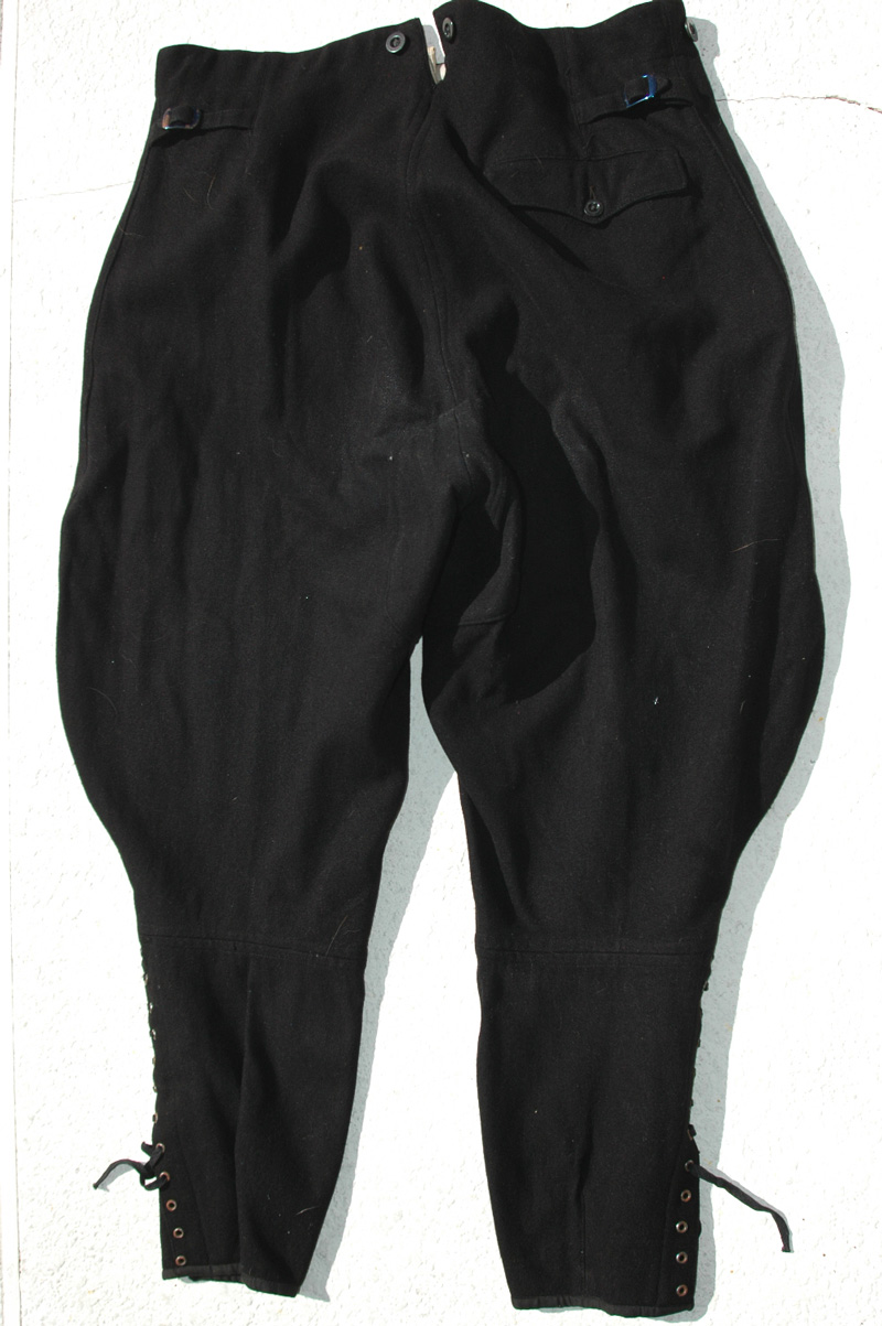 German WWII SS Black Wool Trousers.