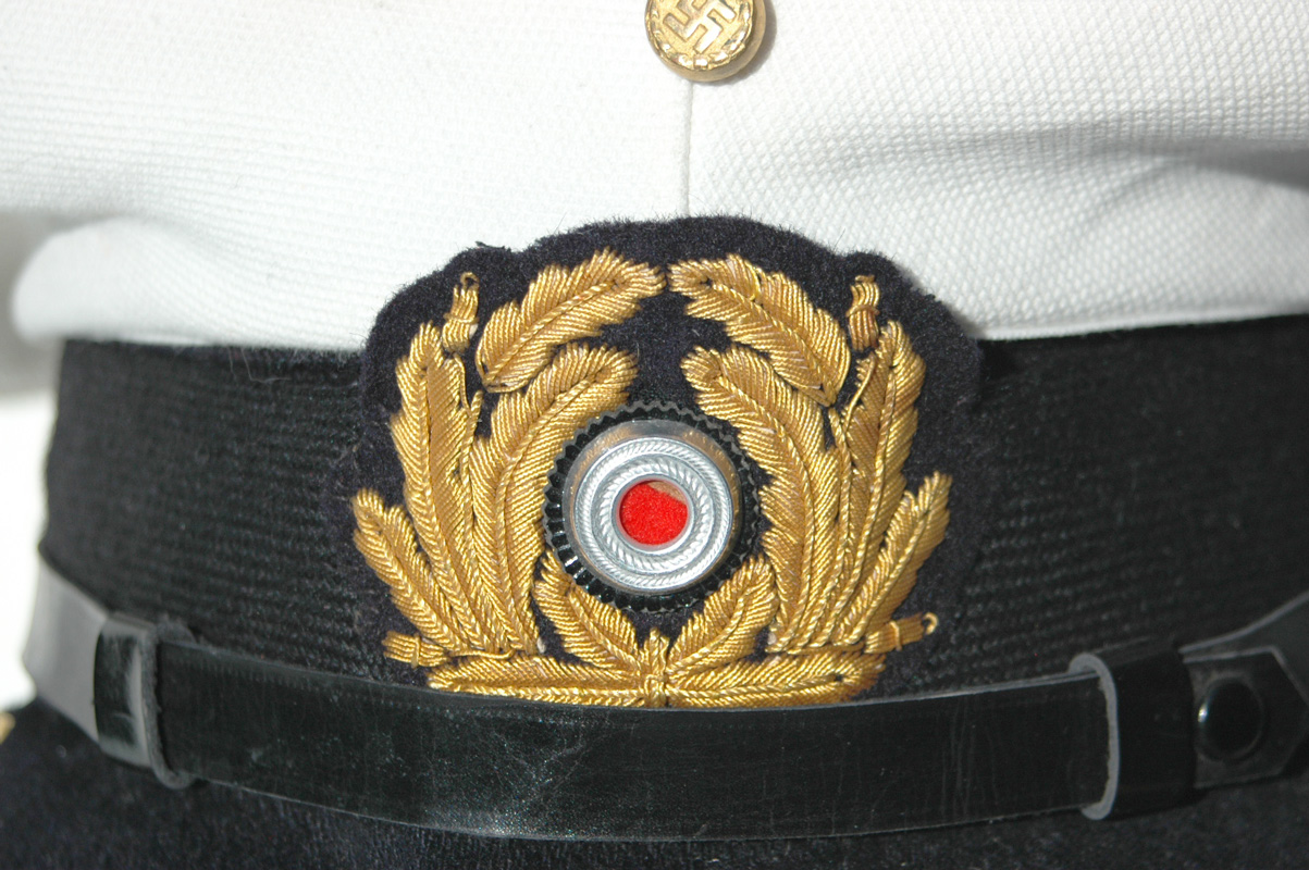 German WWII White Topped U-Boat Visor worn by Lutz