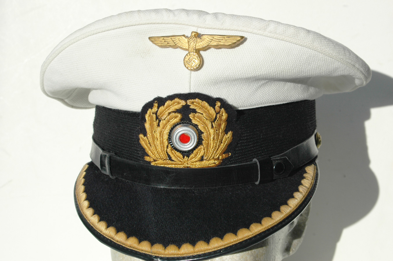 German WWII White Topped U-Boat Visor worn by Lutz
