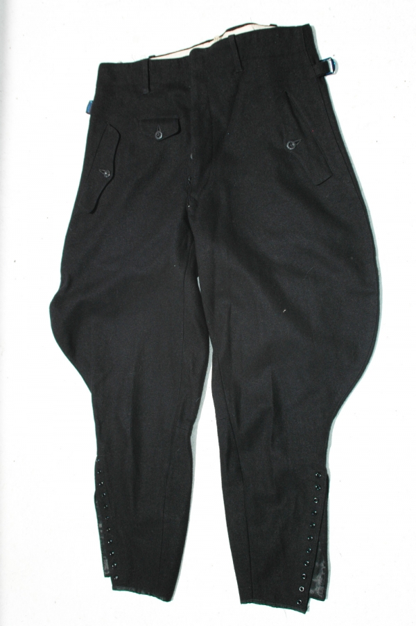 RARE German Hitler Youth Leaders Black Wool Trousers with Luftwaffe Stamp and RZM Tag