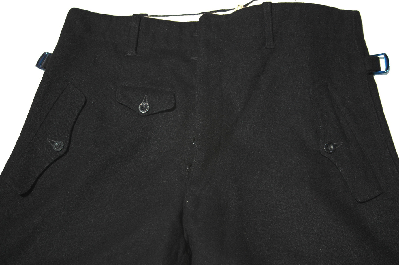 RARE German Hitler Youth Leaders Black Wool Trousers with Luftwaffe Stamp and RZM Tag