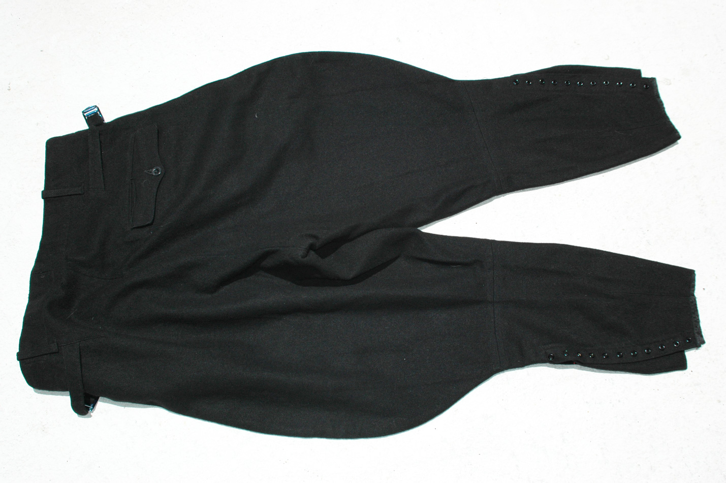 RARE German Hitler Youth Leaders Black Wool Trousers with Luftwaffe Stamp and RZM Tag