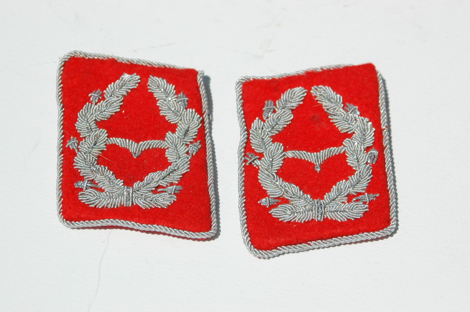 German WWII Luftwaffe Flak Artillery Major Collar tabs