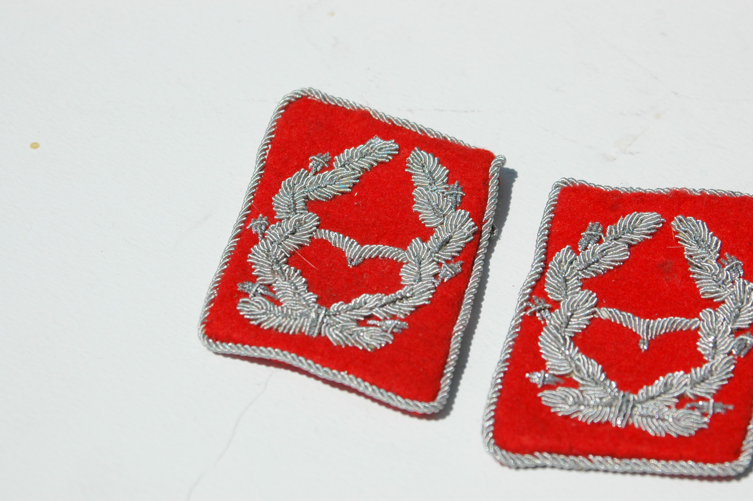 German WWII Luftwaffe Flak Artillery Major Collar tabs