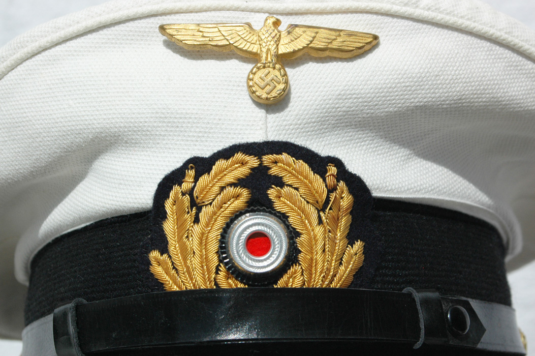 German WWII White Topped U-Boat Visor worn by Lutz