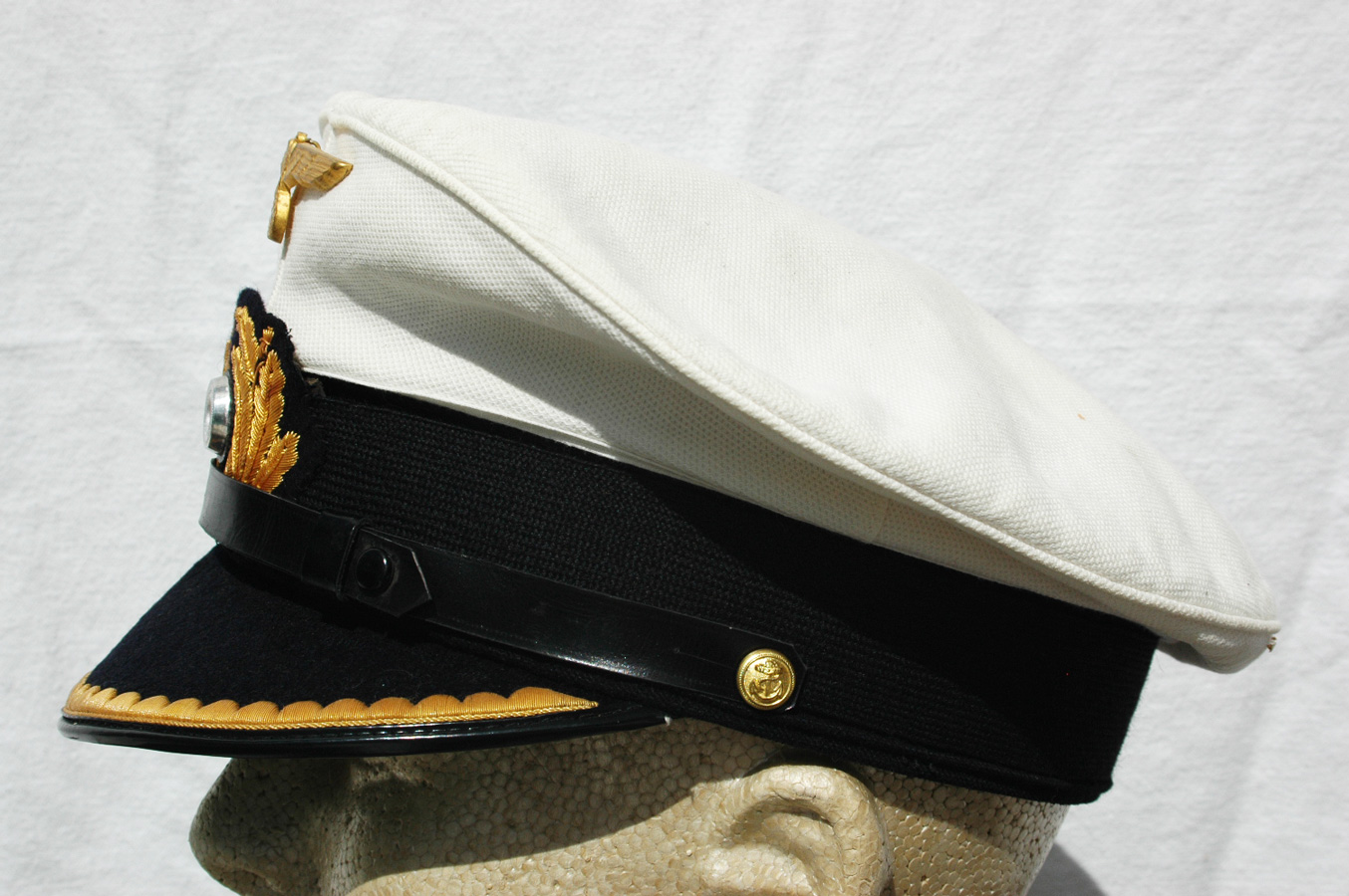 German WWII White Topped U-Boat Visor worn by Lutz