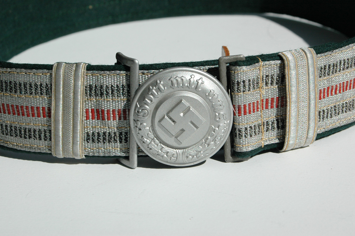 German WWII Police Brocade Belt and Buckle Set