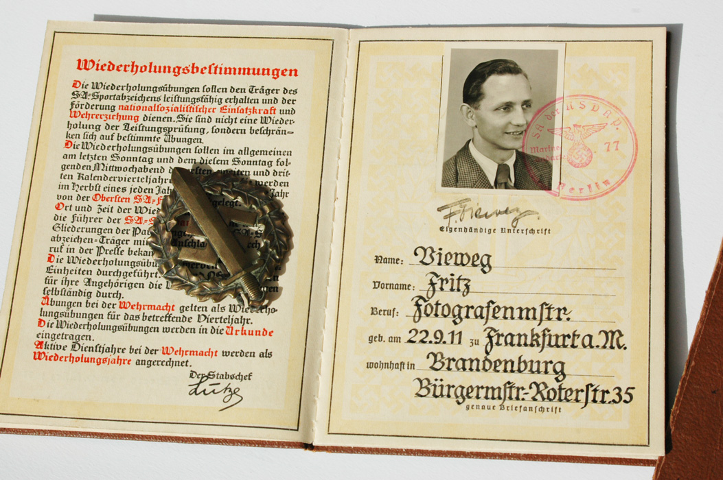 SA Sports Badge, Booklet and Cover and Armband