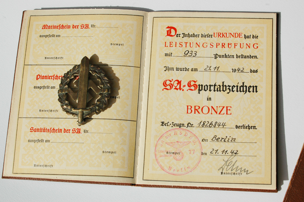 SA Sports Badge, Booklet and Cover and Armband