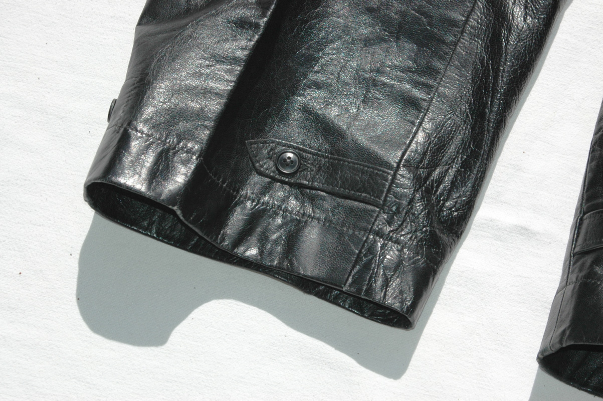 German WWII Black Leather Panzer Trousers