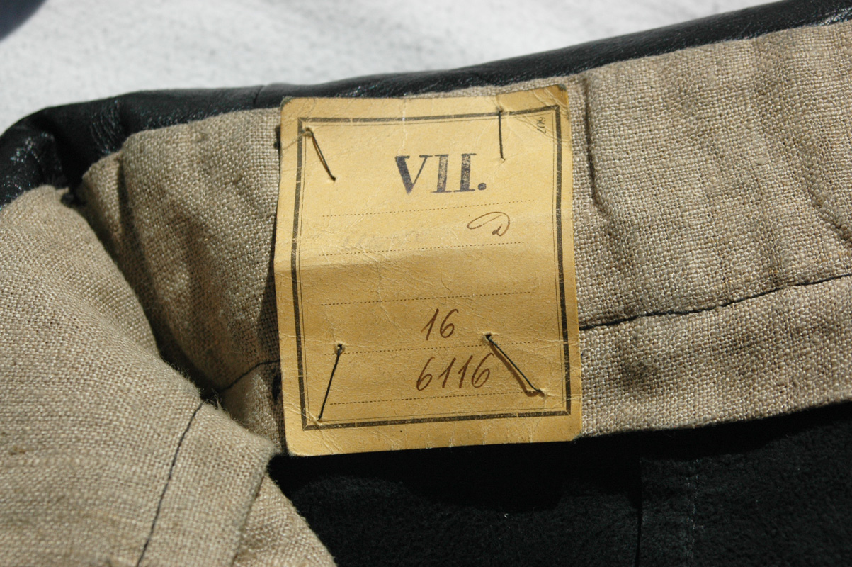 German WWII Black Leather Panzer Trousers