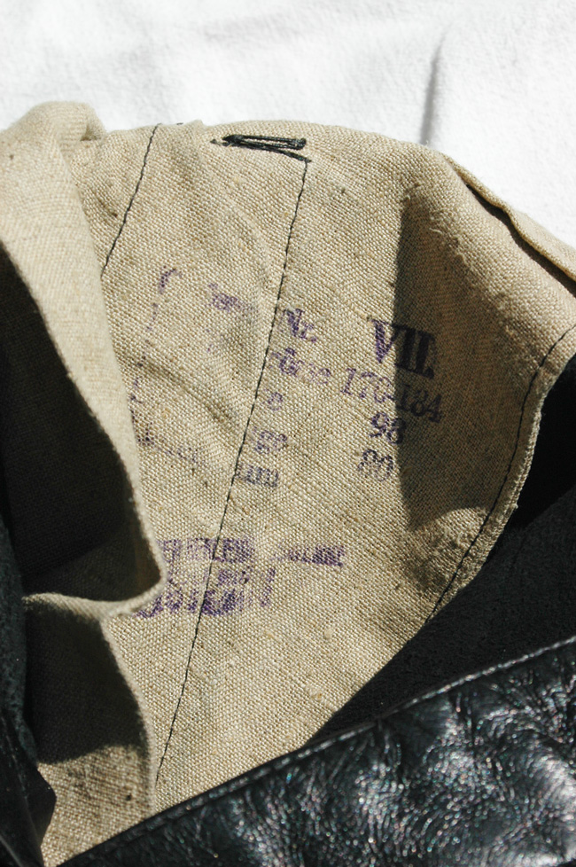 German WWII Black Leather Panzer Trousers