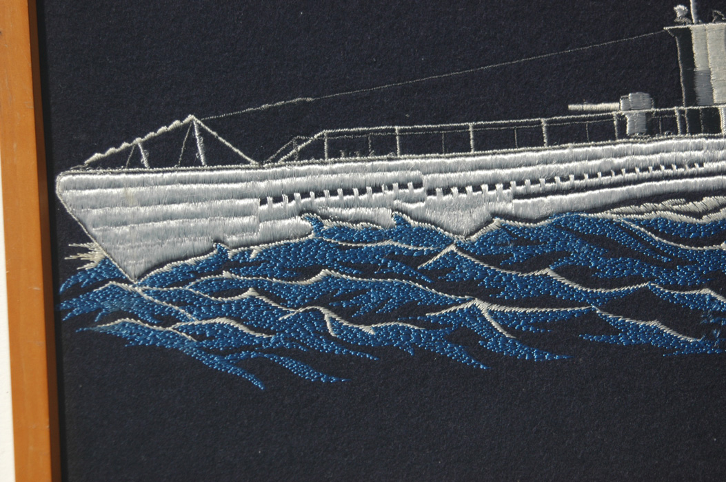 U-Boat Sailor Walter Kloppenburgs Framed Woven U-Boat U-866