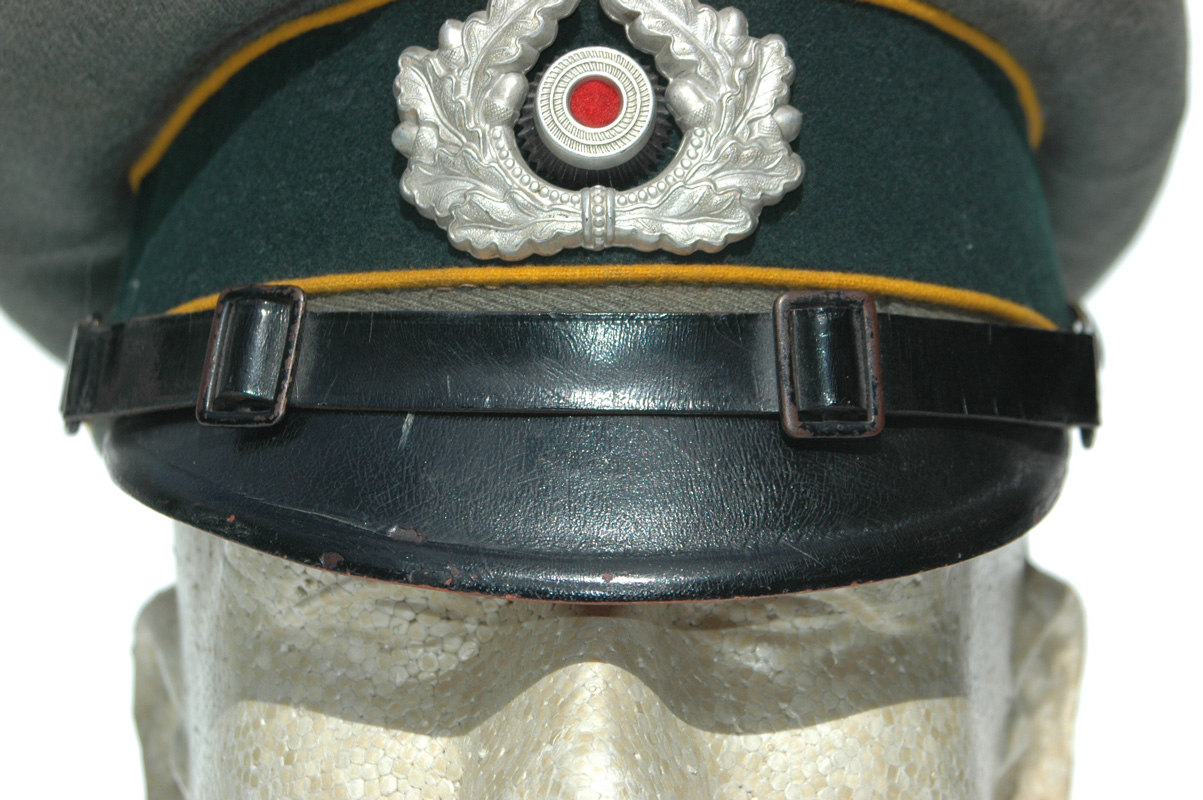 German WWII Calvary Piped Visor Cap