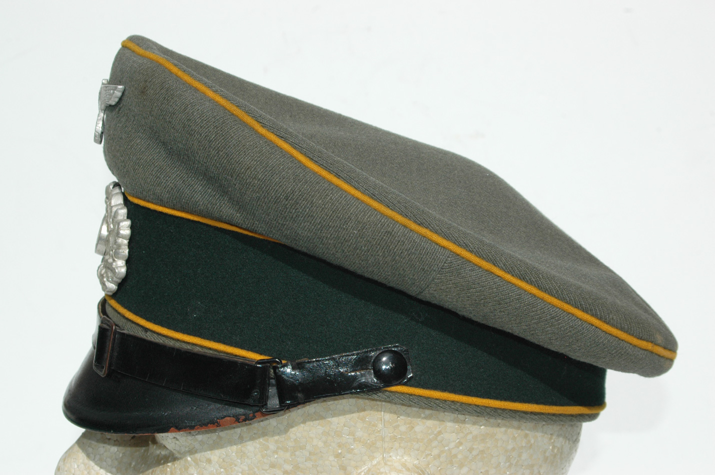 German WWII Calvary Piped Visor Cap