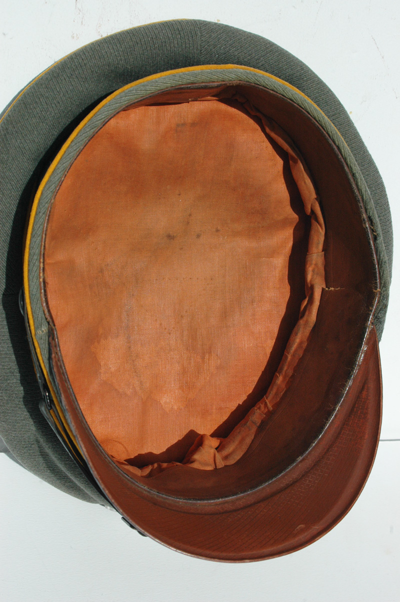 German WWII Calvary Piped Visor Cap